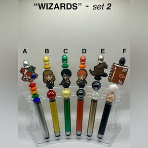 6 pc - Wizards beaded stylus/pen